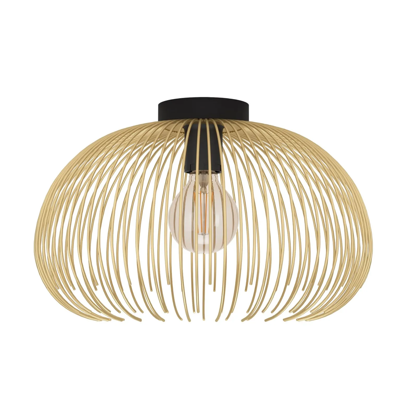 Deckenlampe Venezuela, Schirm aus goldenen Stäben