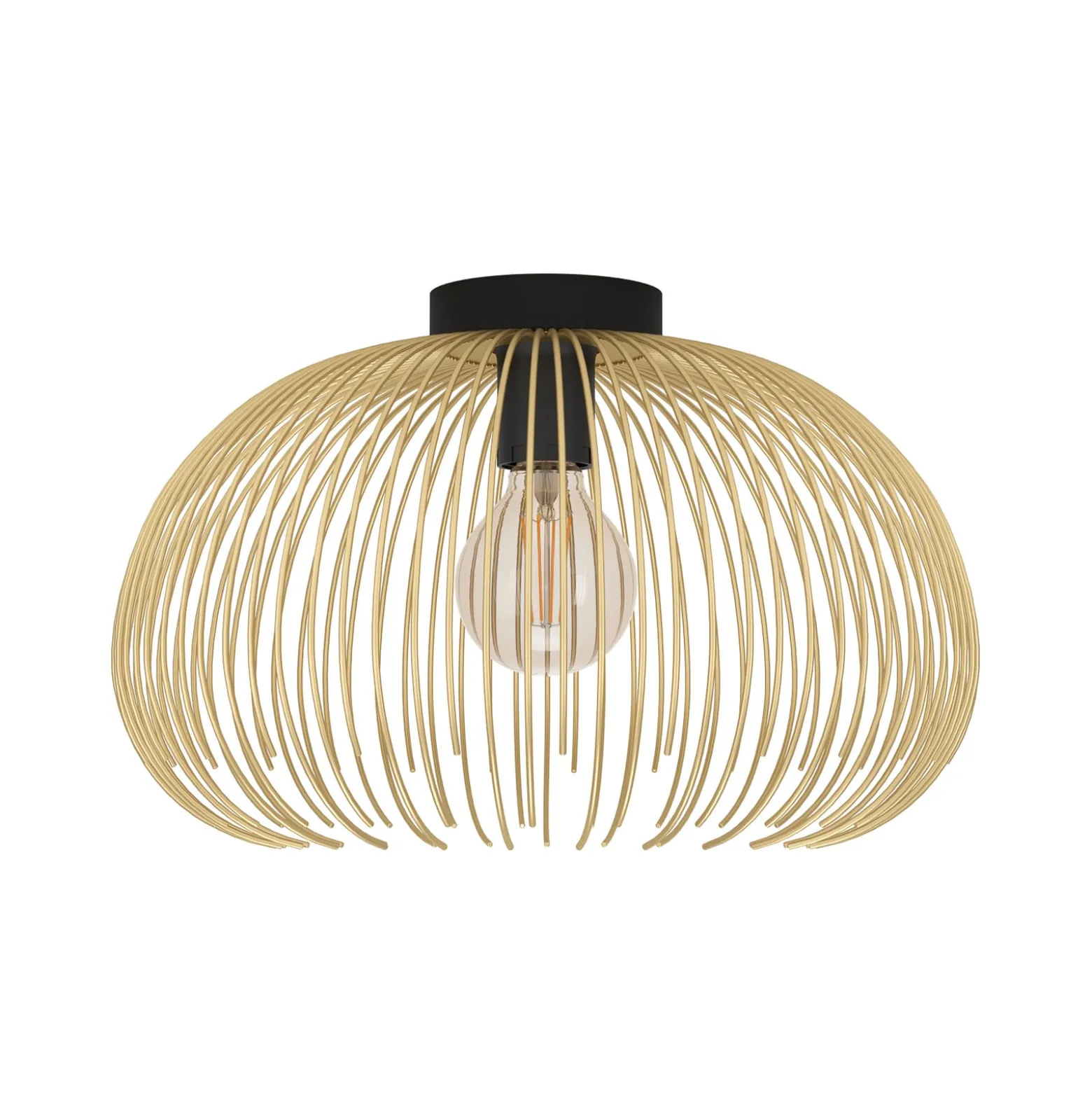 Deckenlampe Venezuela, Schirm aus goldenen Stäben