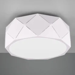 Deckenlampe Zandor mit weißem Schirm