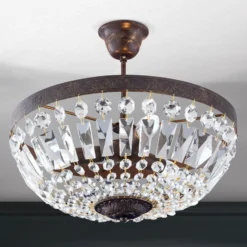 Deckenleuchte Arila, Kristallketten, Ø 40 cm
