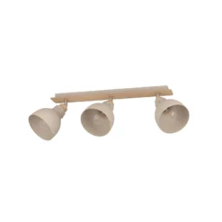 Deckenleuchte Arrecife sand/Holzoptik, dreiflammig