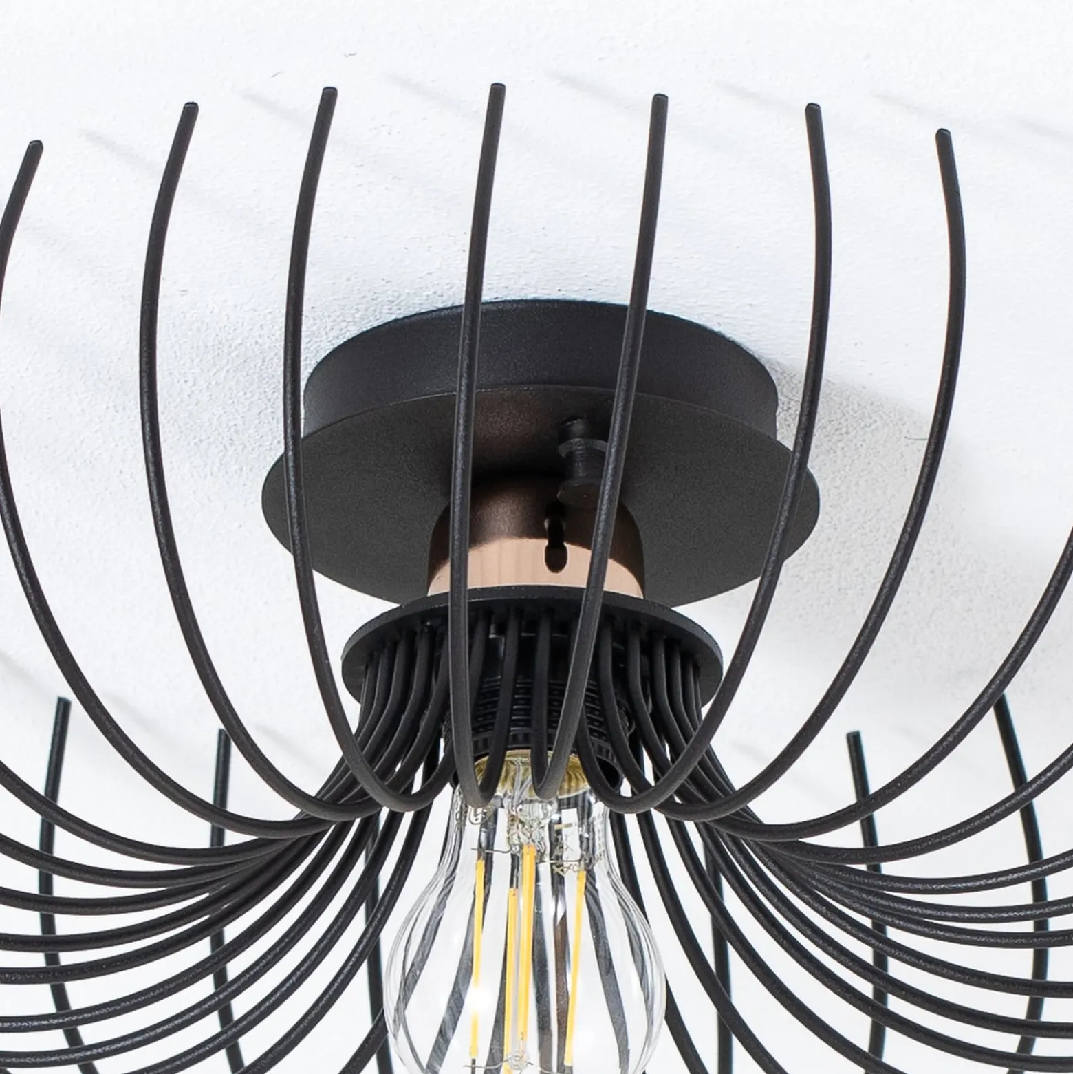 Deckenleuchte Aspendos N-641, schwarz, Metall, Ø 36 cm