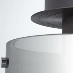 Deckenleuchte Beth mit Rauchglasschirm, einflammig