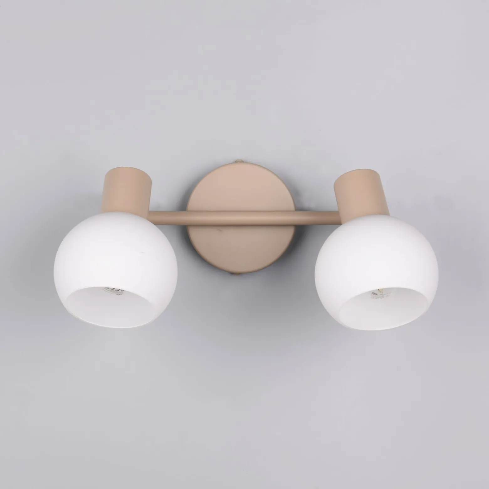 Deckenleuchte Boba, 2-flammig, beige, E14, Metall