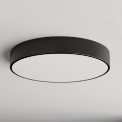 Deckenleuchte Cleo, Ø 50 cm, IP20, schwarz, Metall, E27