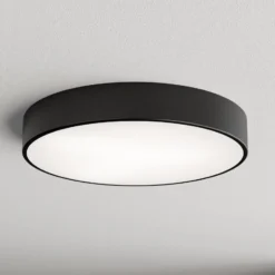 Deckenleuchte Cleo, Ø 50 cm, IP20, schwarz, Metall, E27
