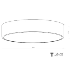 Deckenleuchte Cleo, Ø 50 cm, IP20, weiß, Metall, E27