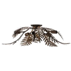 Deckenleuchte Felce als Farn in Bronze, Ø 75 cm
