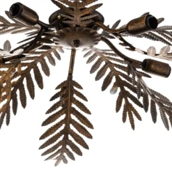 Deckenleuchte Felce als Farn in Bronze, Ø 75 cm