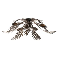 Deckenleuchte Felce als Farn in Bronze, Ø 75 cm