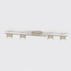 Deckenleuchte FRAGMENT, beige, Länge 87 cm, 4-flg., Metall