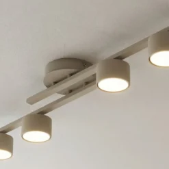 Deckenleuchte FRAGMENT, beige, Länge 87 cm, 4-flg., Metall