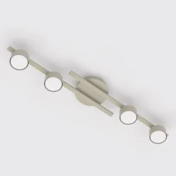 Deckenleuchte FRAGMENT, beige, Länge 87 cm, 4-flg., Metall