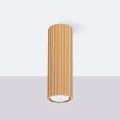 Deckenleuchte Karbon, goldfarben, Höhe 20 cm, Aluminium