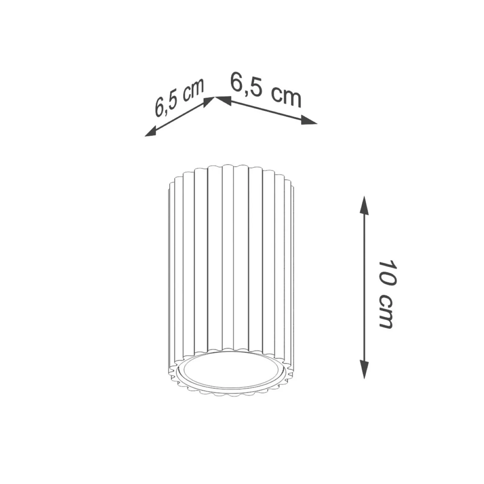 Deckenleuchte Karbon, goldfarben, Höhe 10 cm, Aluminium