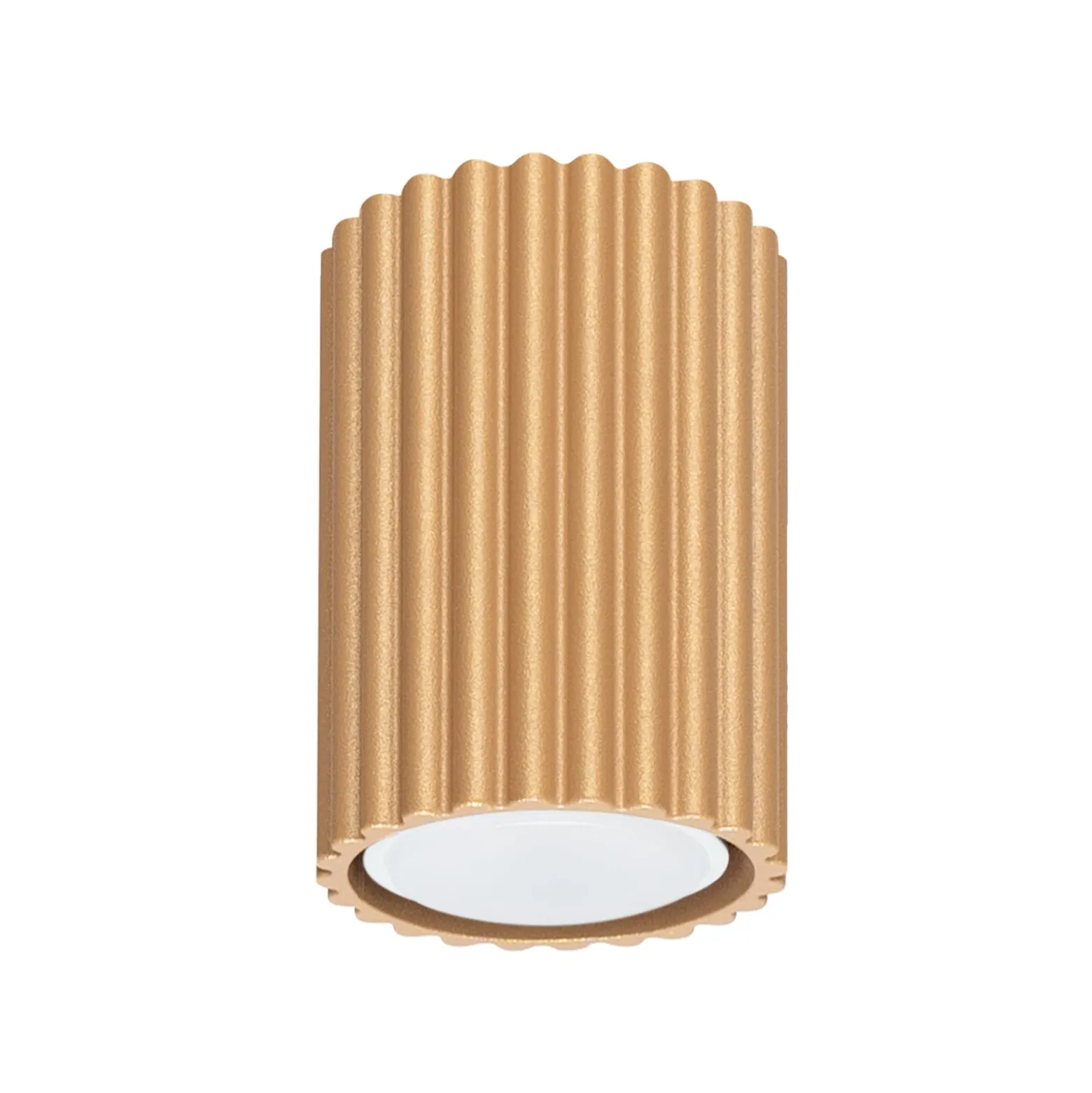 Deckenleuchte Karbon, goldfarben, Höhe 10 cm, Aluminium