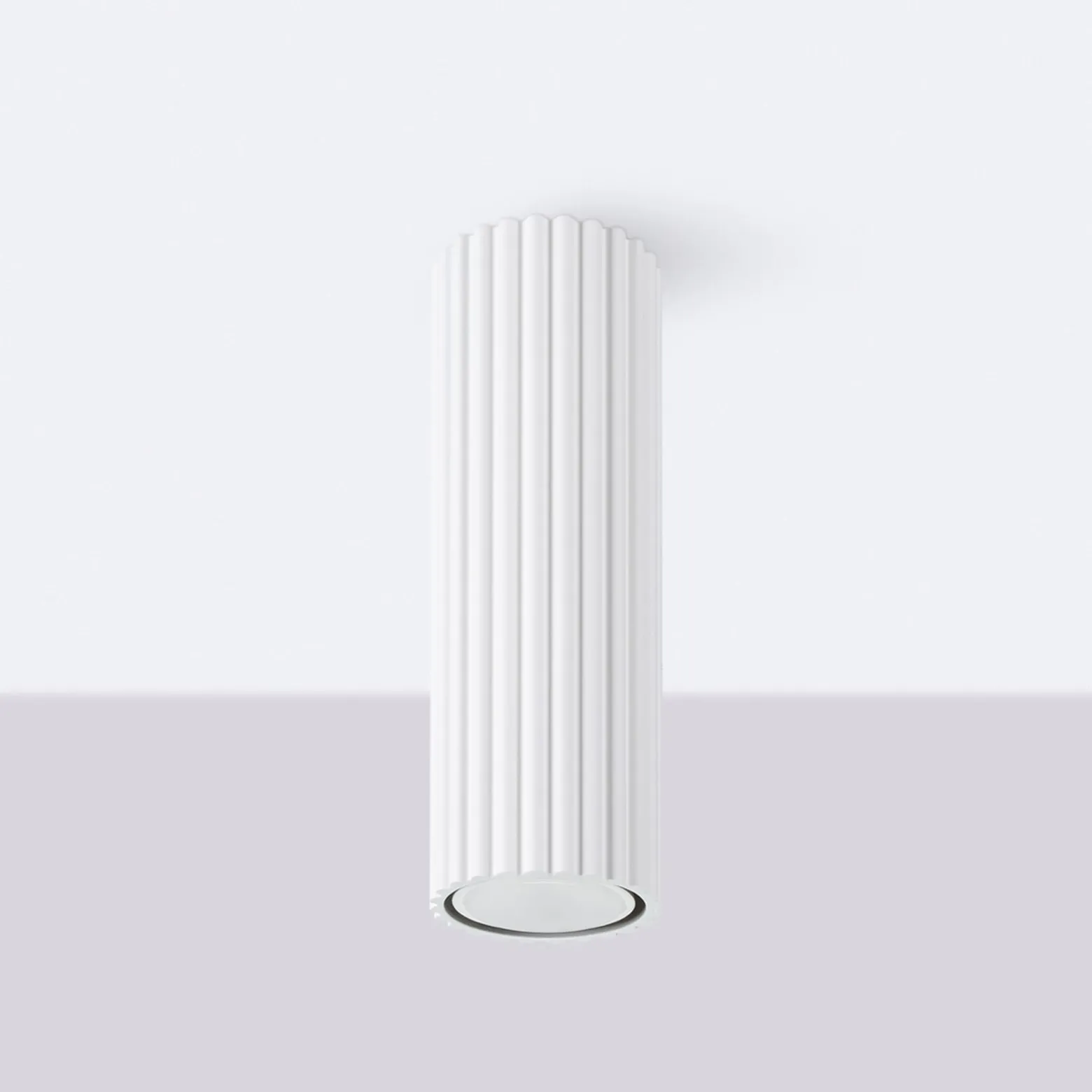 Deckenleuchte Karbon, weiß, Höhe 20 cm, Aluminium