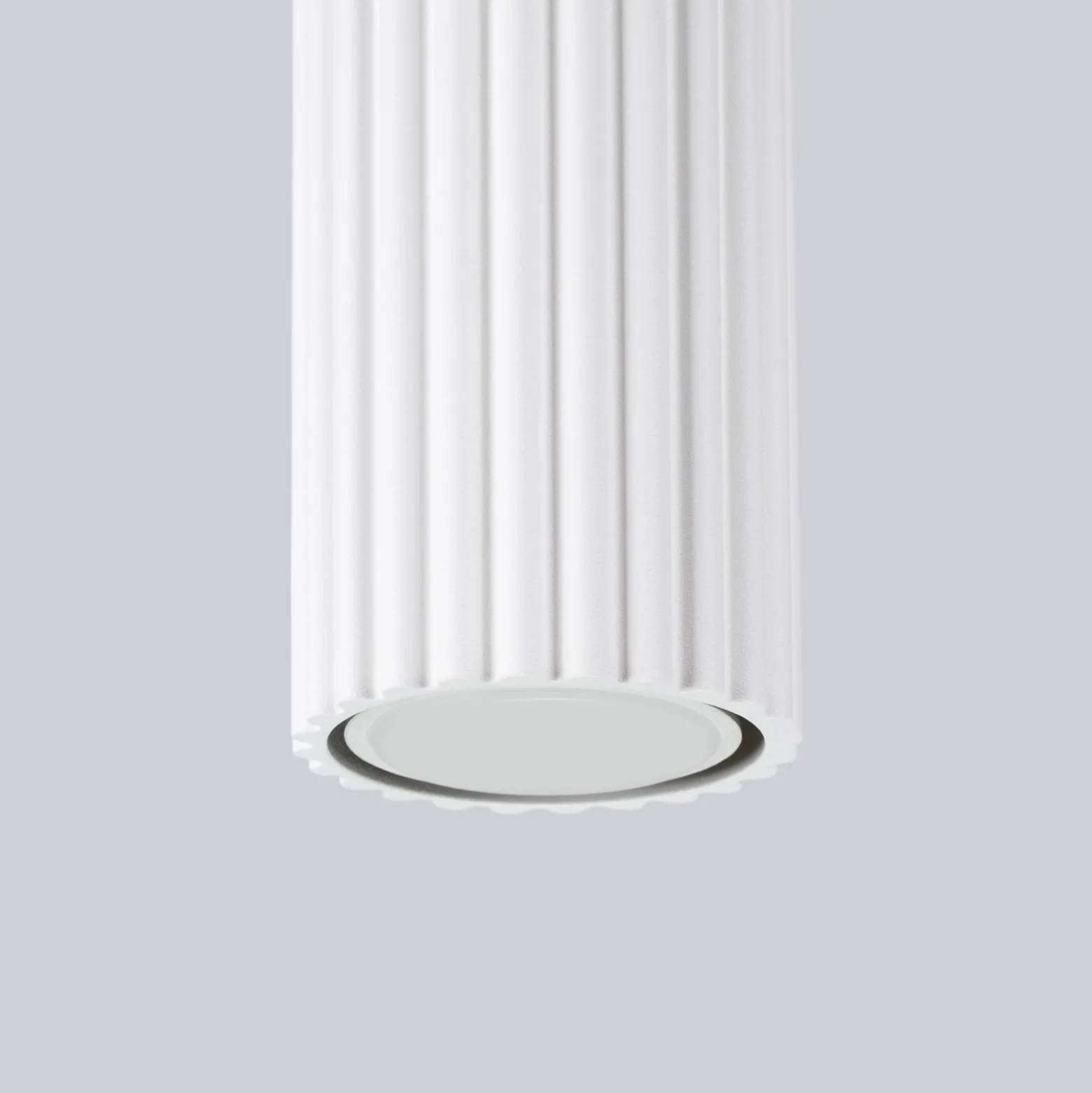 Deckenleuchte Karbon, weiß, Höhe 20 cm, Aluminium