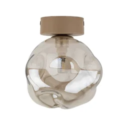 Deckenleuchte Lava, sand/cognac, Glas, Ø 15 cm, G9