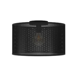 Deckenleuchte Manby, Ø 45 cm, schwarz, Stahl