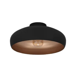 Deckenleuchte Mogano aus Metall, Ø40cm, schwarz