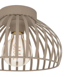Deckenleuchte Mogano 3, beige, Ø 28 cm, Metall, E27