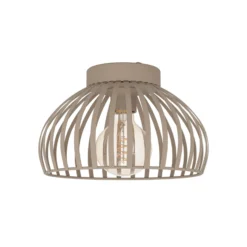 Deckenleuchte Mogano 3, beige, Ø 28 cm, Metall, E27