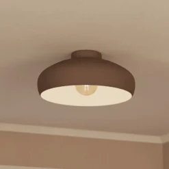 Deckenleuchte Mogano, Ø40cm, kaffeebraun