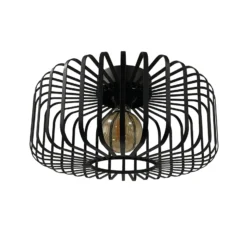 Deckenleuchte Niko, schwarz, Ø 39 cm, Metall, E27