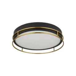 Deckenleuchte Phoenix, Ø 40 cm, schwarz / messing, IP44