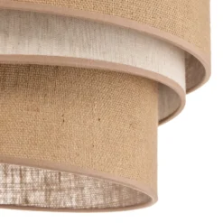 Deckenleuchte Trio jute, naturbraun/weiß, Ø45cm