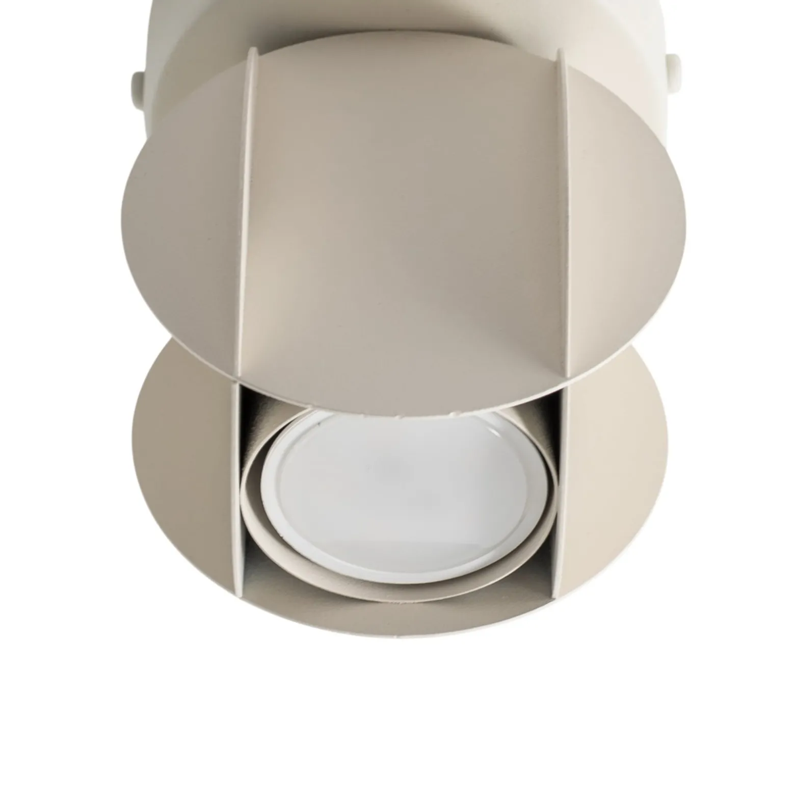Deckenspot GAMBIT, cremeweiß, Ø 10 cm, Metall, GU10