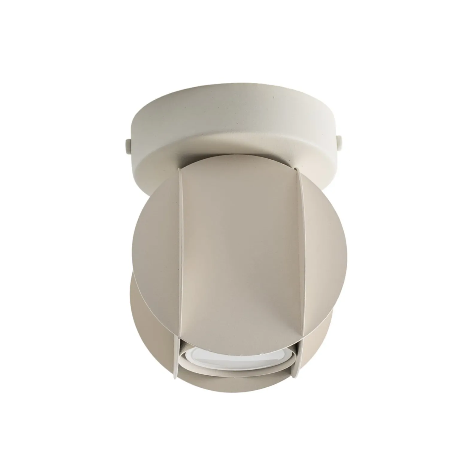 Deckenspot GAMBIT, cremeweiß, Ø 10 cm, Metall, GU10