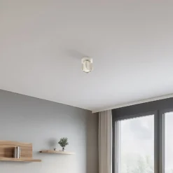 Deckenspot GAMBIT, cremeweiß, Ø 10 cm, Metall, GU10