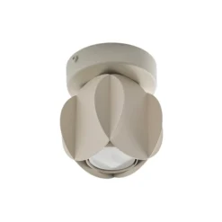 Deckenspot GAMBIT, cremeweiß, Ø 10 cm, Metall, GU10