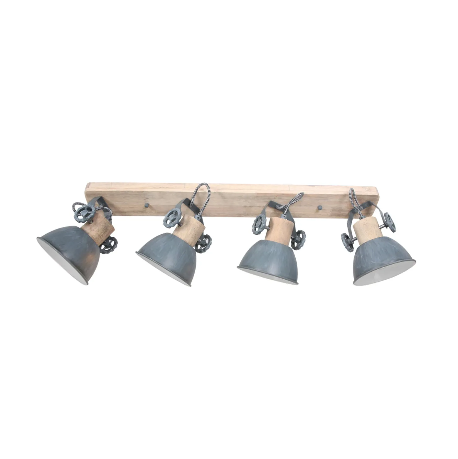 Deckenspot Gearwood, 4-flammig, grau