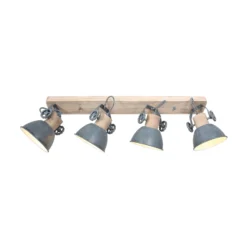 Deckenspot Gearwood, 4-flammig, grau