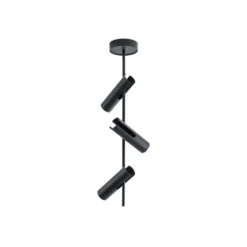 Deckenspot Leda 3, anthrazit, 3-flammig, Stahl, Höhe 76 cm