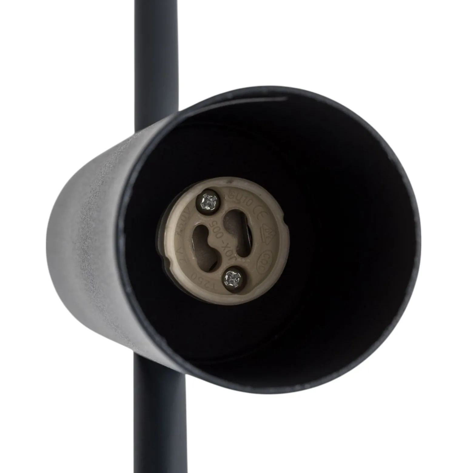 Deckenspot Leda 3, anthrazit, 3-flammig, Stahl, Höhe 76 cm