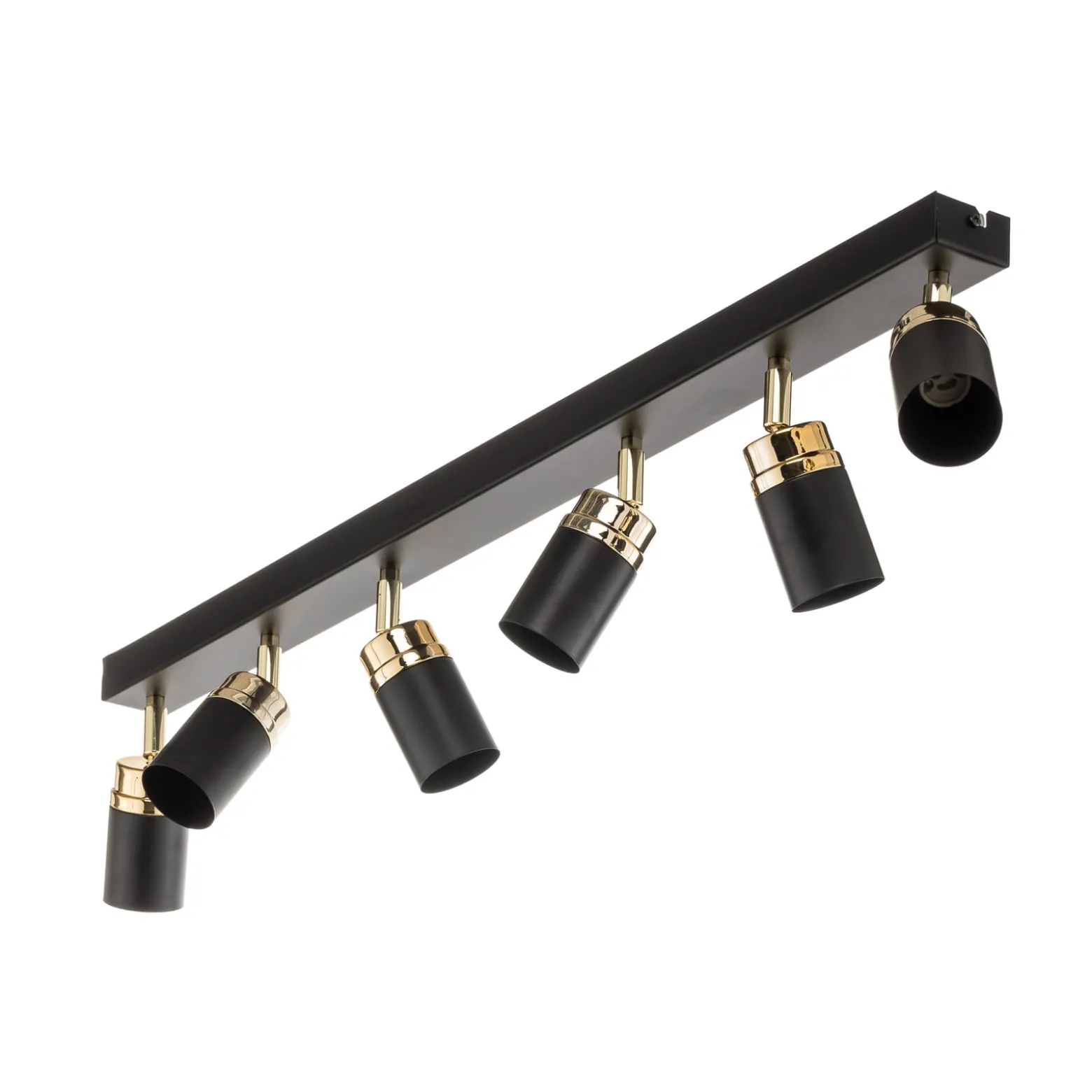 Deckenspot Reno, sechsflammig, schwarz/gold