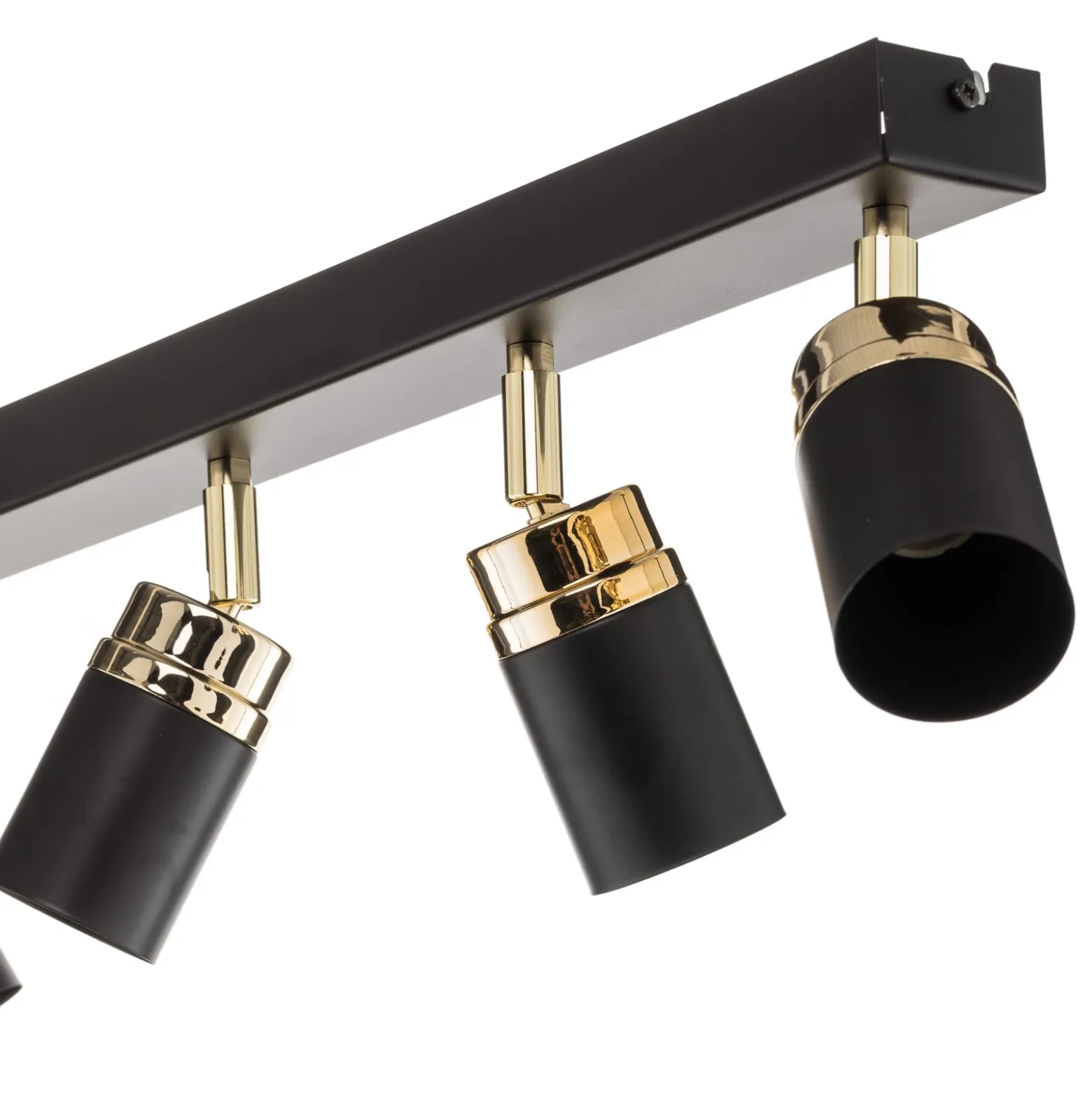 Deckenspot Reno, sechsflammig, schwarz/gold