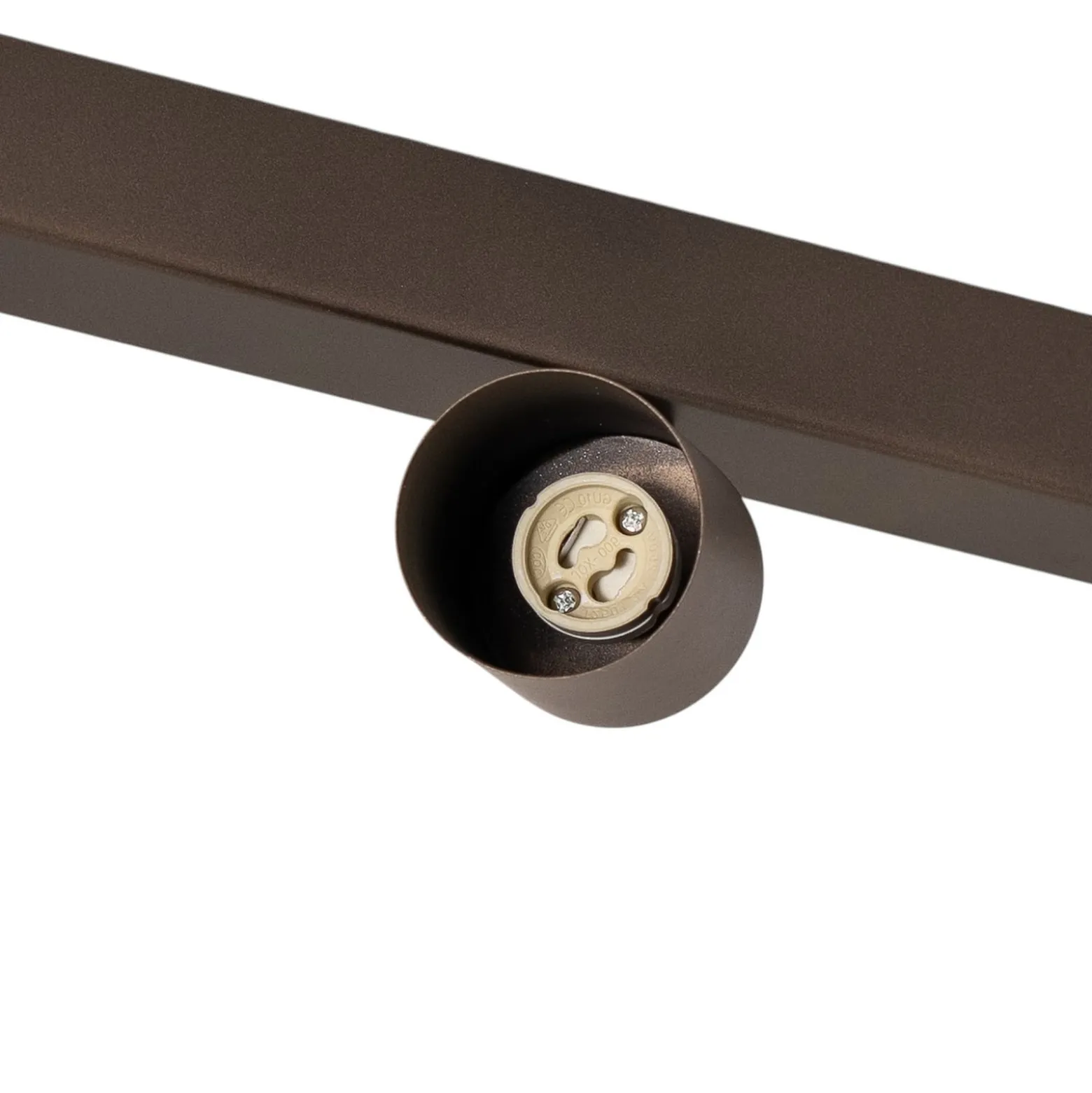 Deckenspot Top, justierbar, braun, vierflammig linear