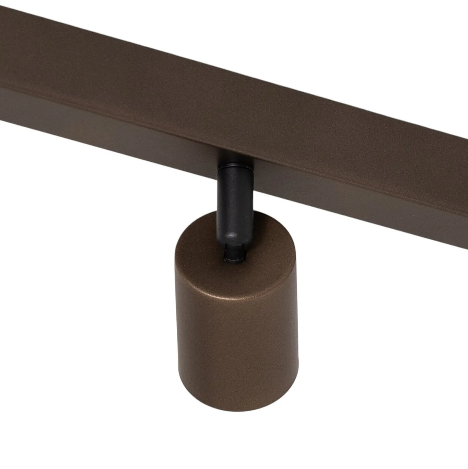 Deckenspot Top, justierbar, braun, vierflammig linear
