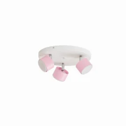 Deckenstrahler Cloudy dreiflammig Rondell rosa