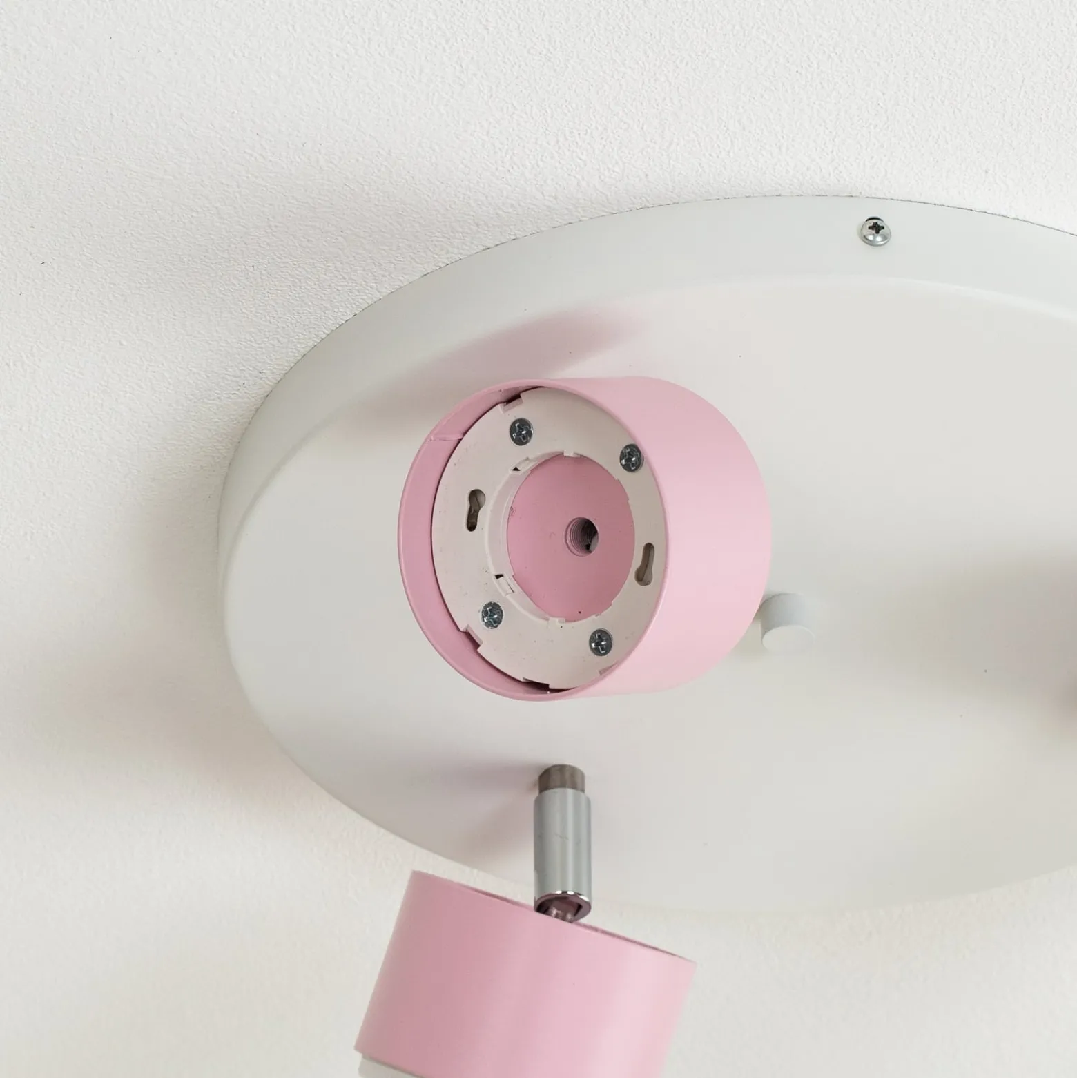 Deckenstrahler Cloudy dreiflammig Rondell rosa