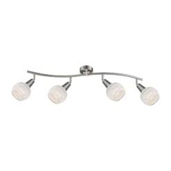 Deckenstrahler Elliott, nickel matt, Länge 70 cm, Metall