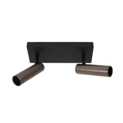 Deckenstrahler Grado, Länge 25 cm, grau, Metall, 2-flg.