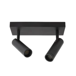 Deckenstrahler Grado, Länge 25 cm, schwarz, Metall, 2-flg.