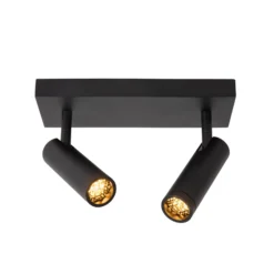 Deckenstrahler Grado, Länge 25 cm, schwarz, Metall, 2-flg.