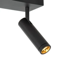 Deckenstrahler Grado, Länge 25 cm, schwarz, Metall, 2-flg.